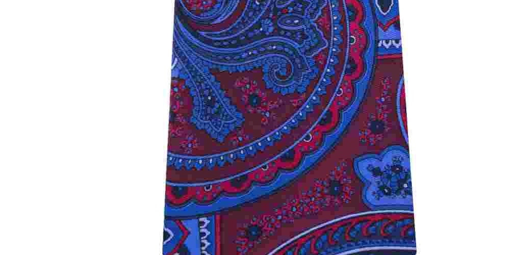 Tommy Hilfiger Men's Nightfall Silk Paisley Neck Tie Dark Red Size Regular