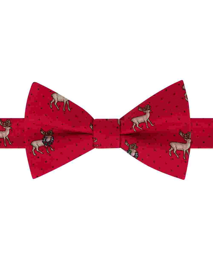 Tommy Hilfiger Men'ss Reindeer Bow Tie Red One Size Red Size Regular