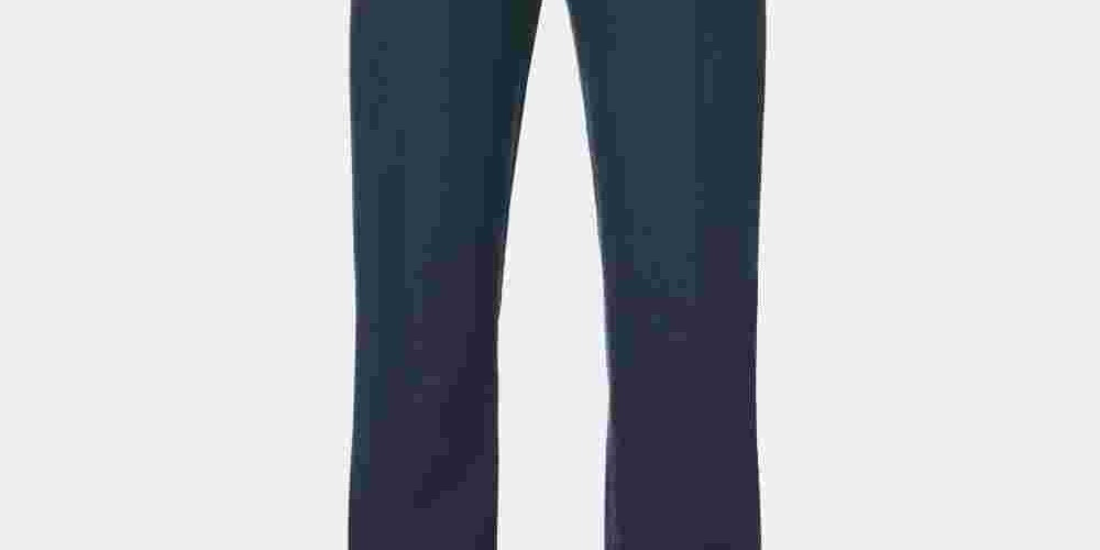 Cubavera Men's Flat Front Textured Linen Pants Dark Blue Size 46X32