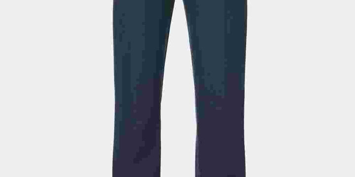 Cubavera Men's Flat Front Textured Linen Pants Dark Blue Size 46X32