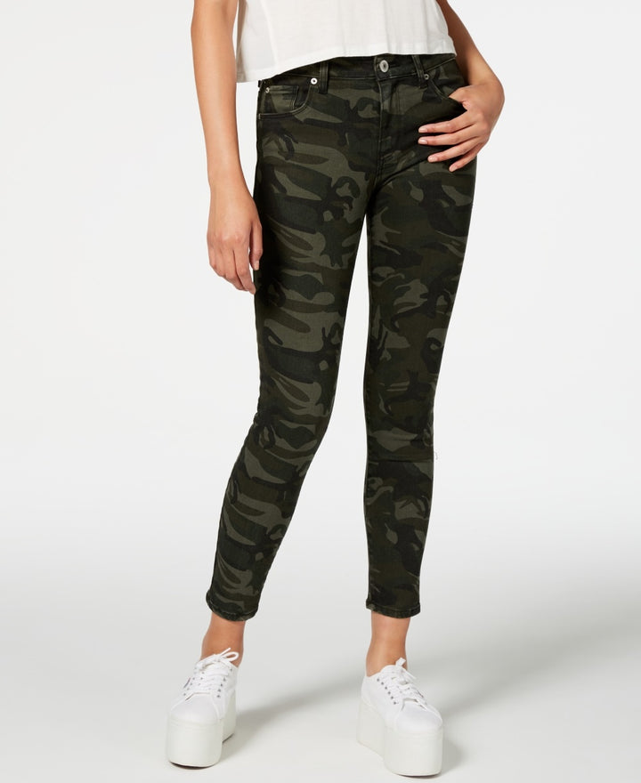 STS Blue Women's Ellie Camouflage-Print Ankle Skinny Jeans Green