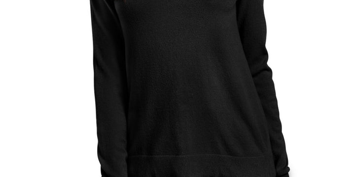 Planet Gold Junior's Crewneck Sweater Black Size X-Small