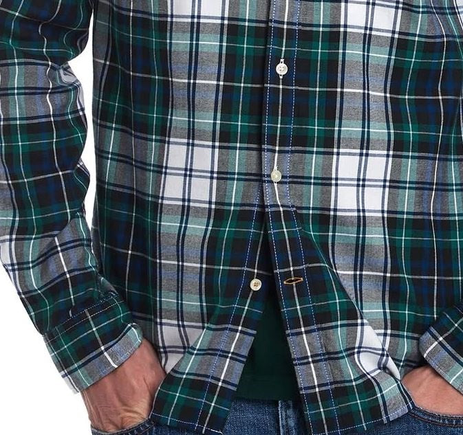 Barbour Men's Highland Check Shirt Green Size Medium