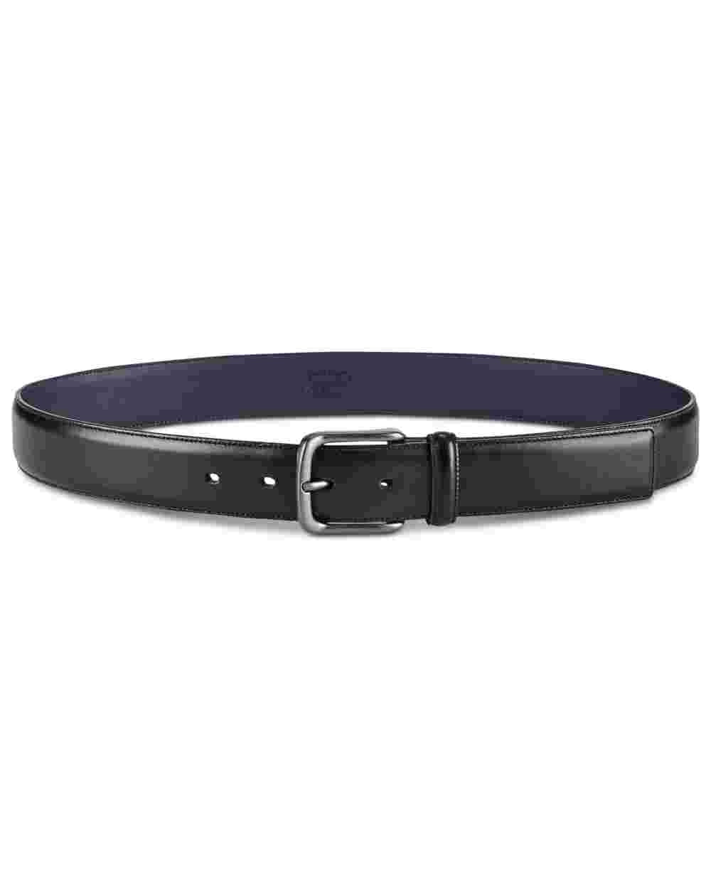 Original Penguin Men's Burnished Bird Leather Belt Black Size 42 REG