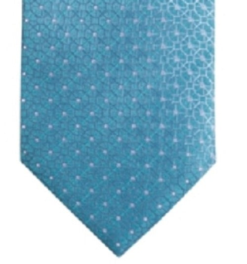 Ryan Seac'rest Distinction Men's Gaffney Geo Silk Blend Business Neck Tie Blue Size Regular