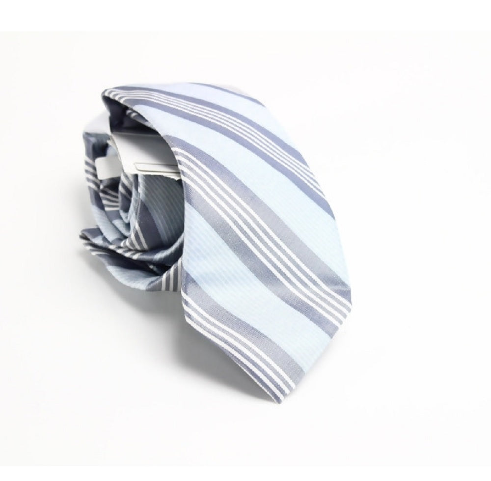Ryan Seacrest Distinction Men's Neck Tie Blue Adichie Striped Slim Silk Blue Size Regular