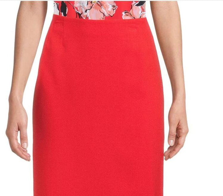 Kasper Women's Stretch Slim Fit Skirt Red Size 18