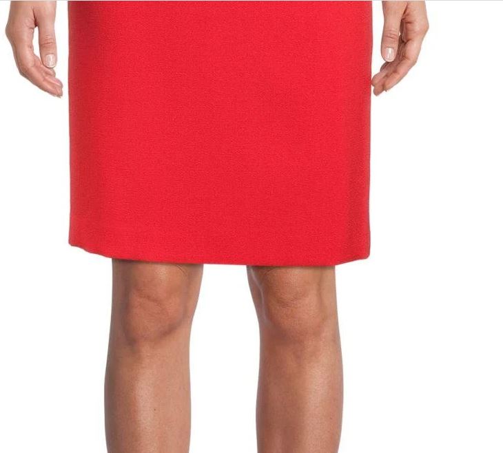 Kasper Women's Stretch Slim Fit Skirt Red Size 18