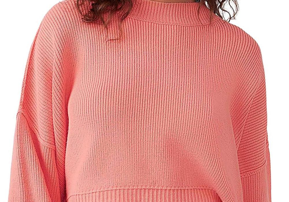 Free People Easy Street Cropped Sweater Pink Size XS