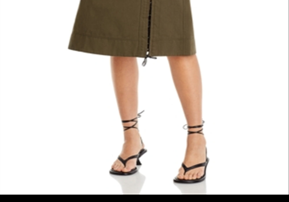 3.1 Phillip Lim Utility Belted Midi Skirt Green Size 10