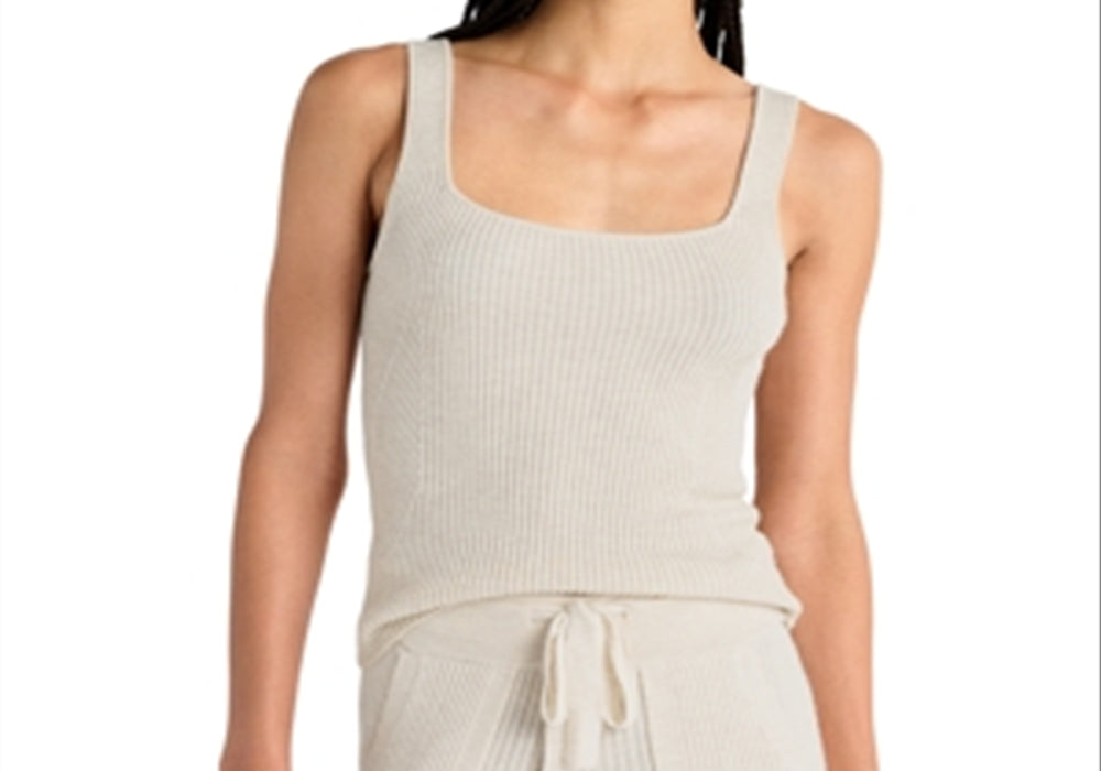 Splendid Georgie Ribbed Tank Beige Size L