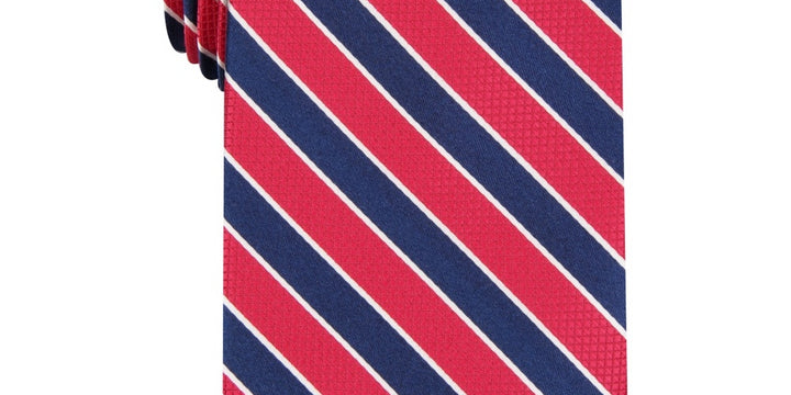 Club Room Men's Stripe Tie Wine Size Regular