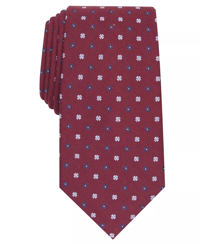 Club Room Men's Classic Neat Tie Red Size Regular