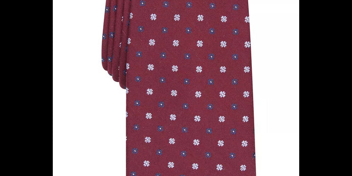 Club Room Men's Classic Neat Tie Red Size Regular