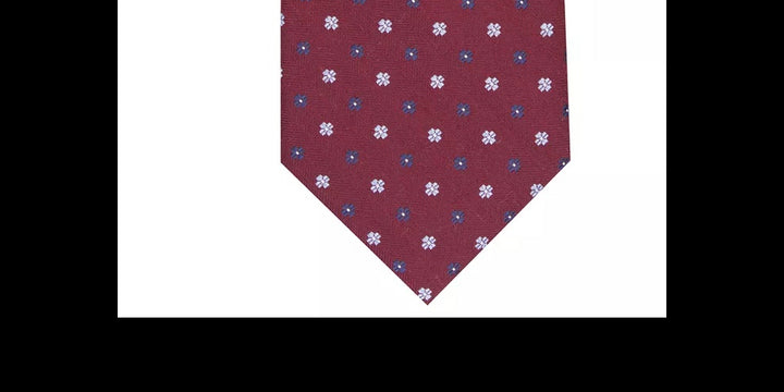 Club Room Men's Classic Neat Tie Red Size Regular