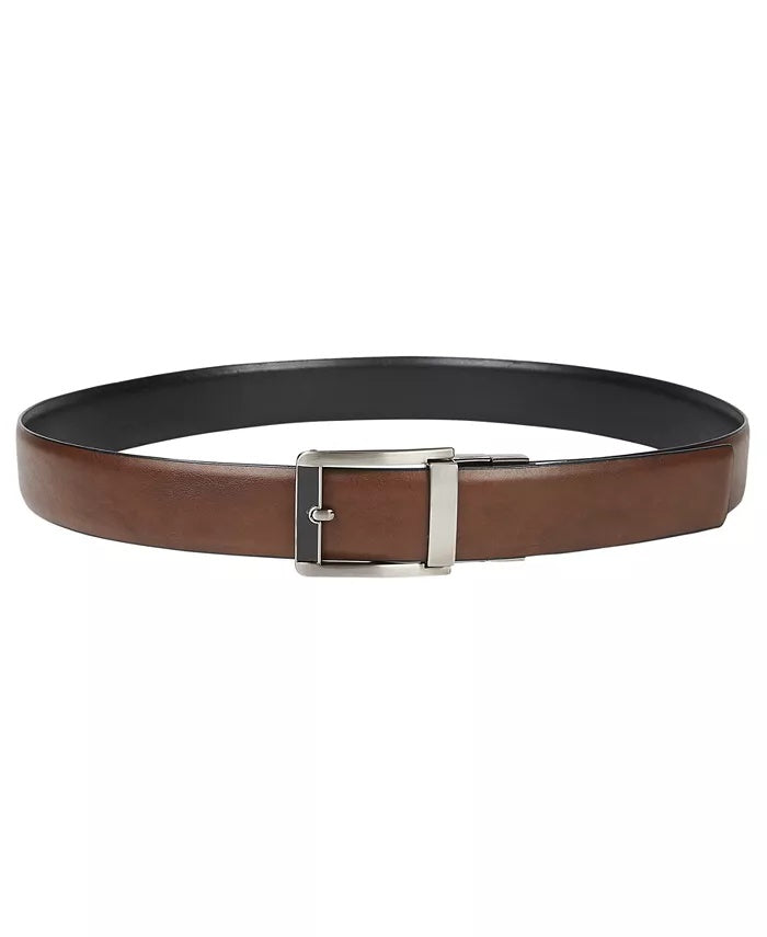 Men's Belt Black Medium (34-36) Leather Reversible Brown Size Medium