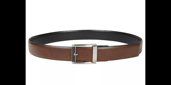 Men's Belt Black Medium (34-36) Leather Reversible Brown Size Medium