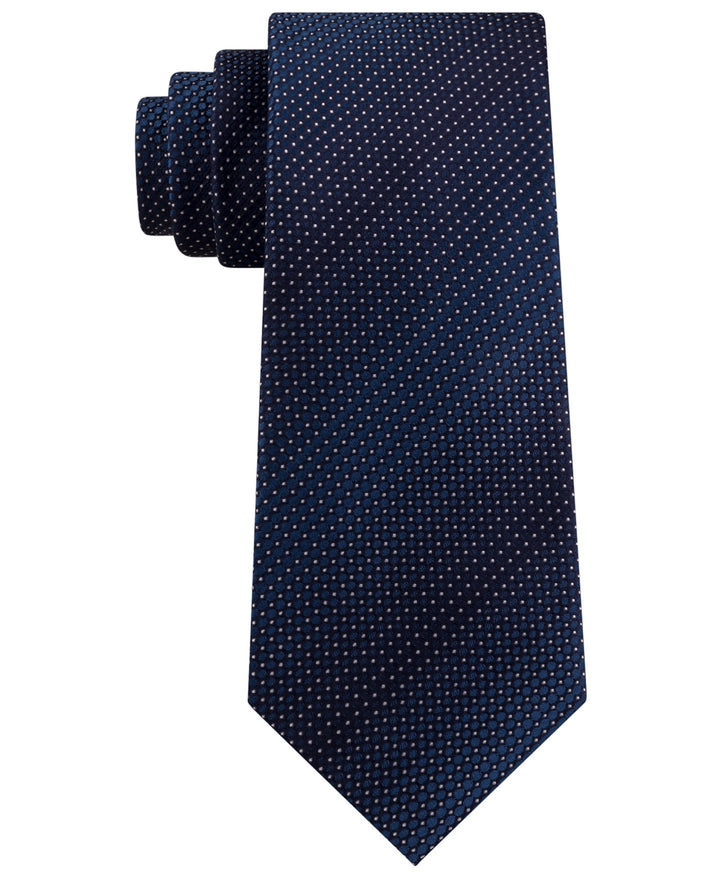 Kenneth Cole Reaction Men's Neck Tie Ombre Polka Dot Slim Silk Blue Size Regular