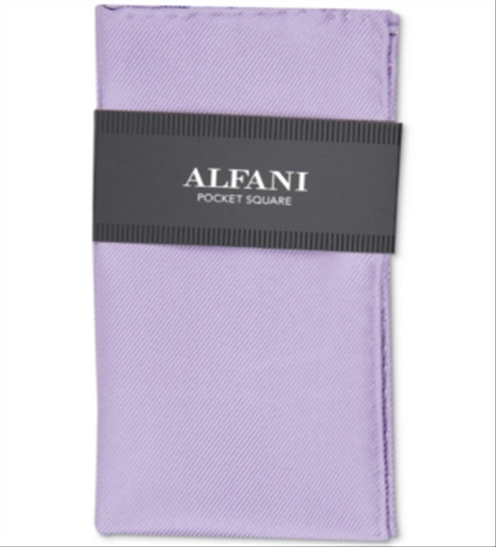 Alfani Men's Silk Twill Pocket Square Purple Size Regular