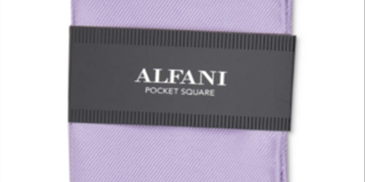 Alfani Men's Silk Twill Pocket Square Purple Size Regular