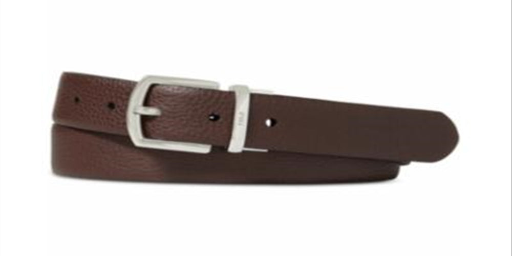 Polo Ralph Lauren Men's Reversible Pebble Leather Belt Brown Size 34