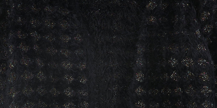 Alfani Women's Eyelash Yarn Cardigan Sweater Black Size 2X
