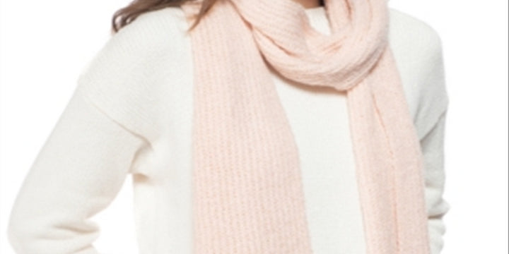 Style & Co Women's Rib Solid Scarf with Lurex Pink One Size