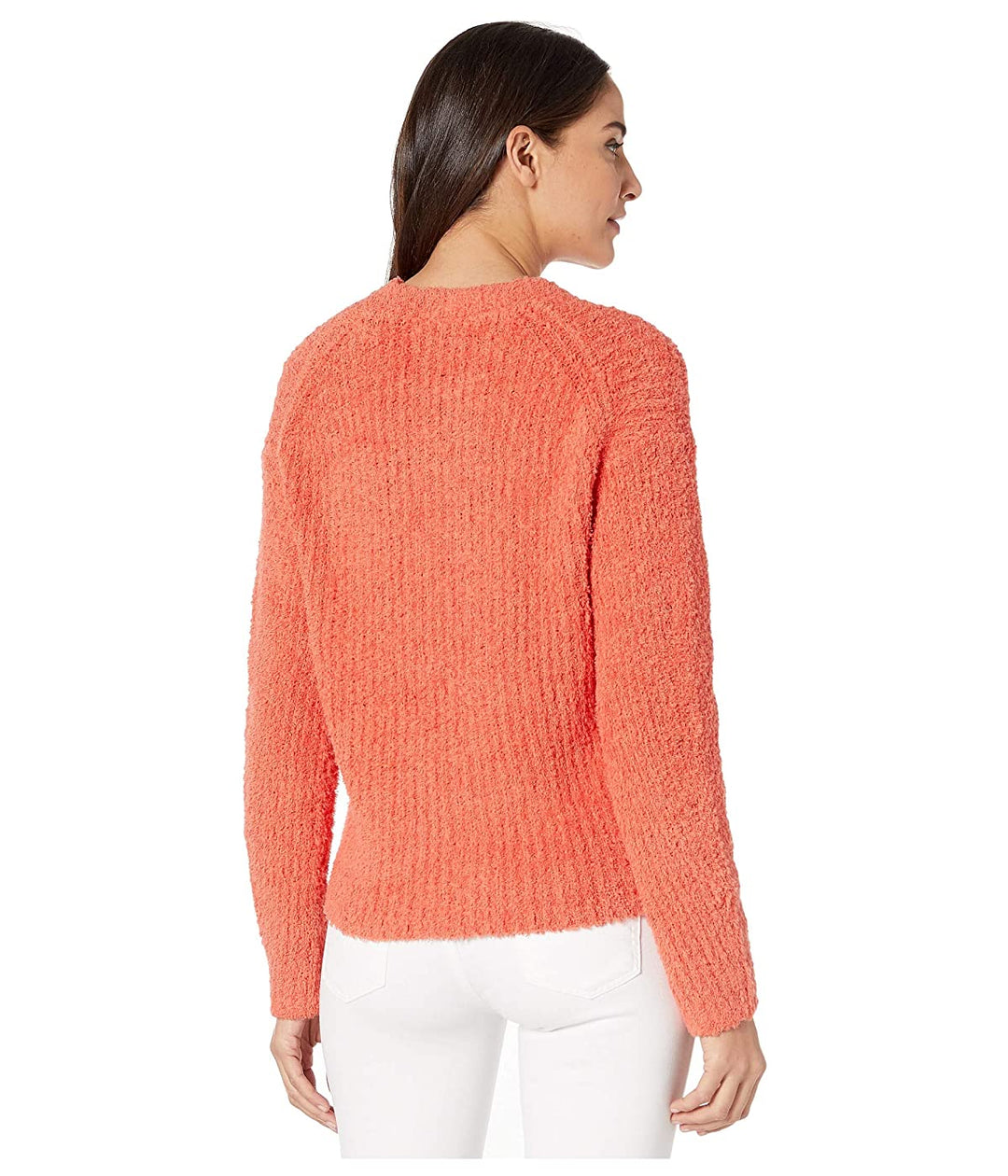 1.STATE Women's Textured Cozy Mock Sweater Orange