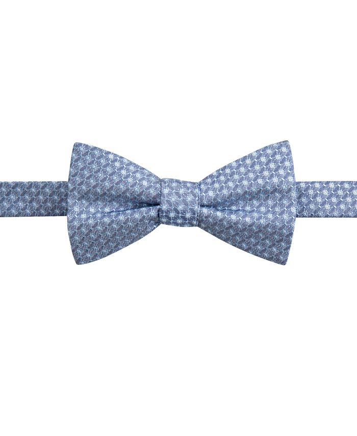 Ryan Seacrest Distinction Men's Sinatra Neat Silk Floral Bow Tie Blue Size Regular