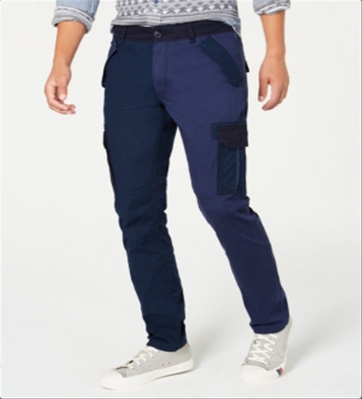 American Rag Men's Blocked Cargo Pants Blue Size 32X30