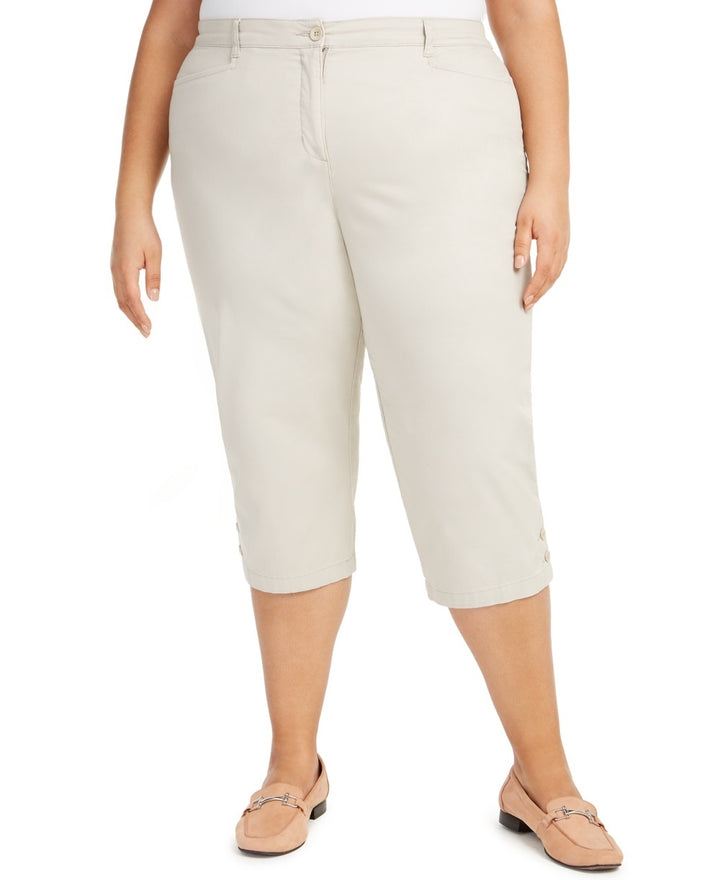 Karen Scott Women's Plus Size Capri Pants Gray Size Petite Small