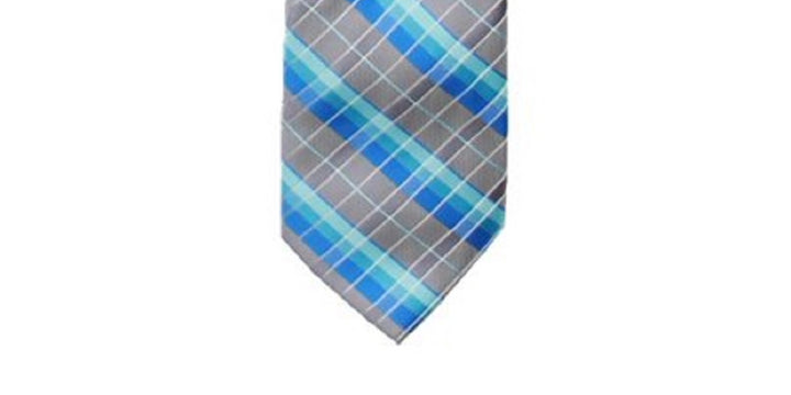 Van Heusen Men's Plaid Professional Neck Tie Blue Size Regular