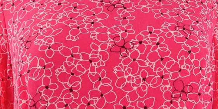Alfani Women's Floral Print Pleat Sleeve Top Pink Size Petite Small
