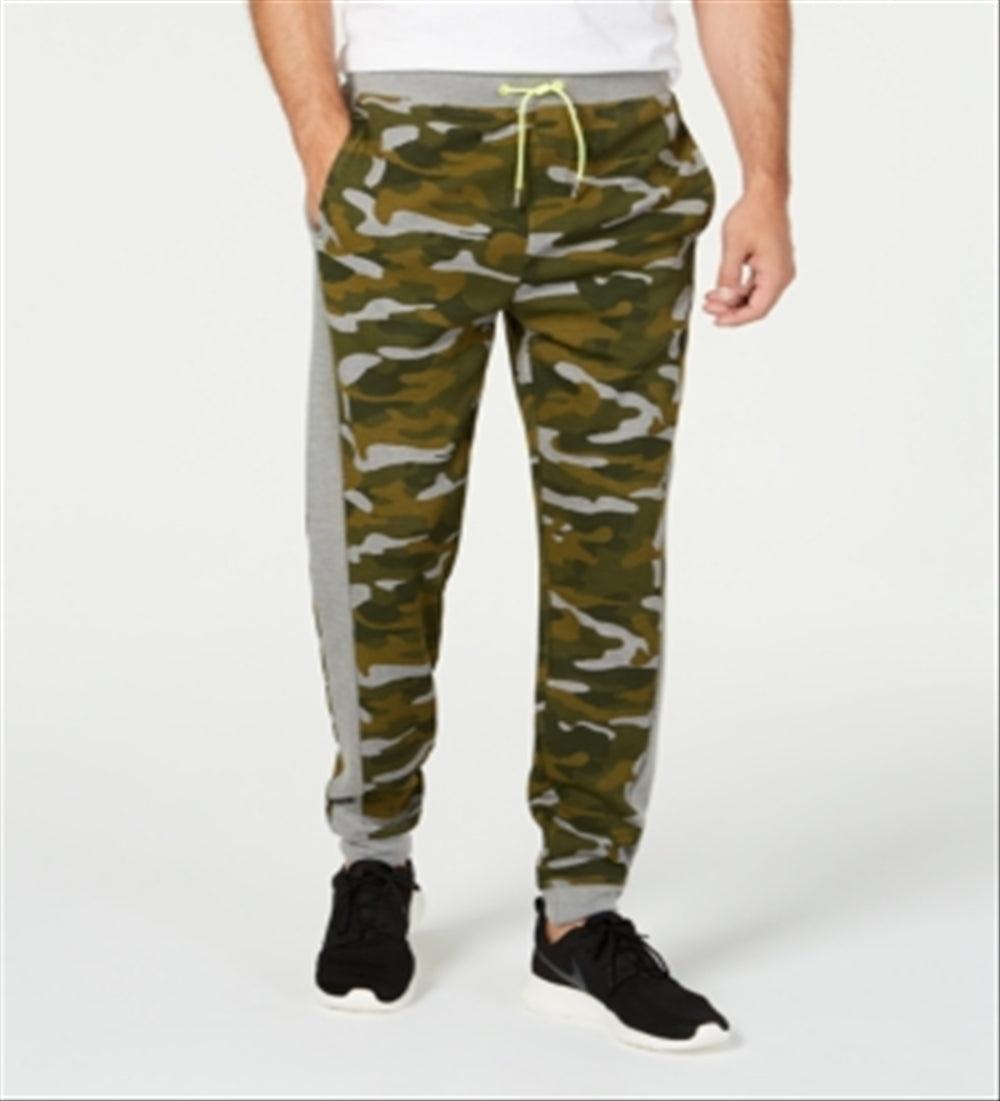 Ideology Men's Drawstring Camouflage Pants Green Size X-Large