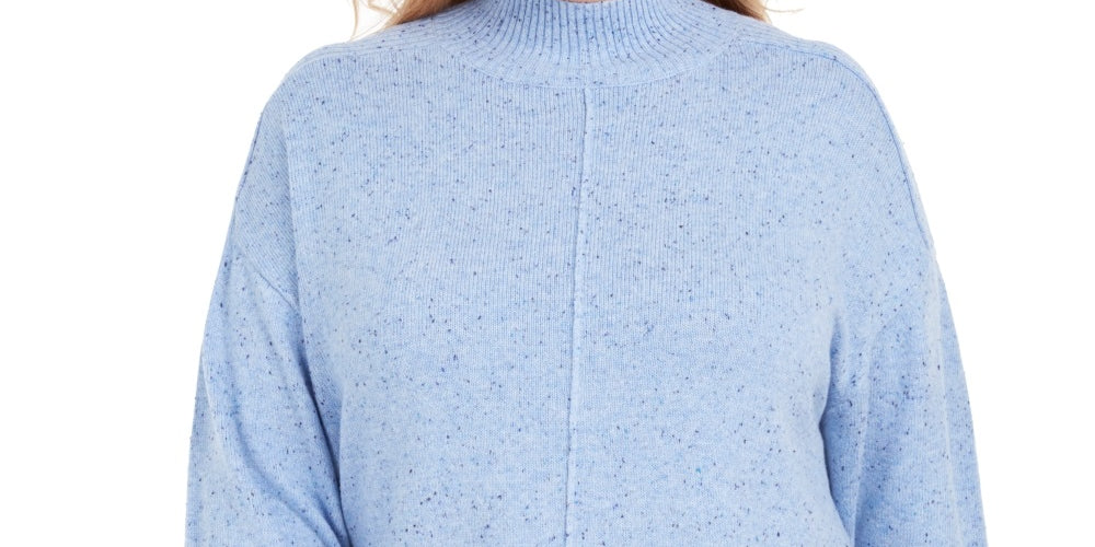 Karen Scott Women's Plus Mock Neck Sweater Blue Size 3X