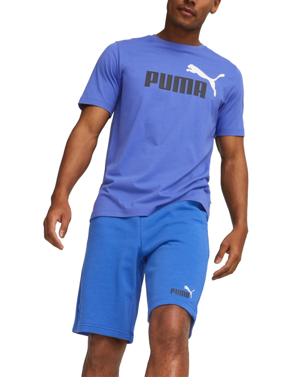 Puma Men's Essential Logo T-Shirt Blue Size Small