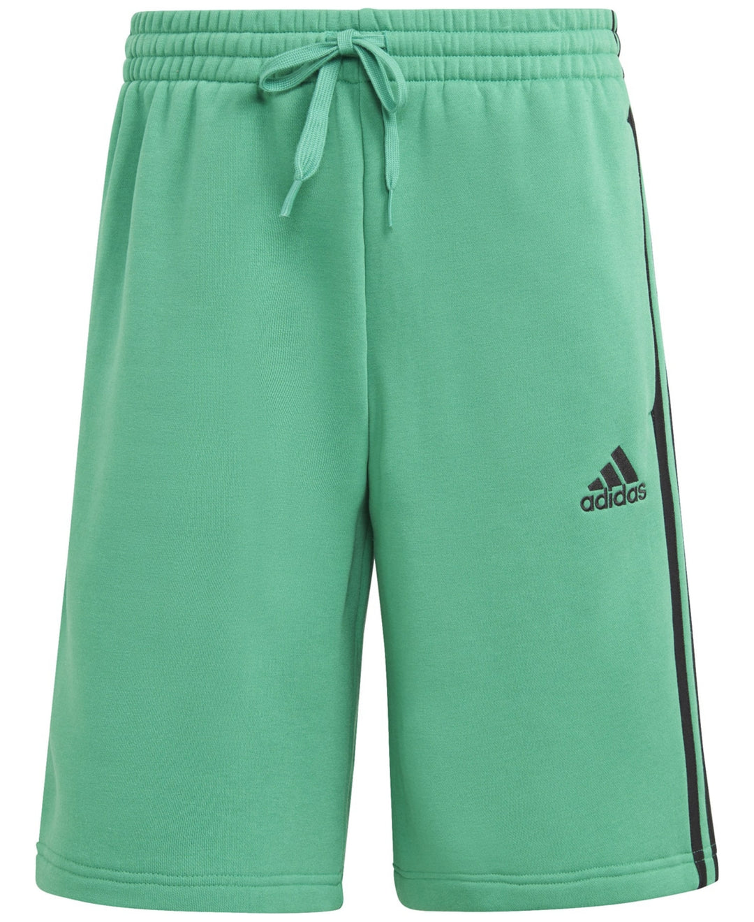 adidas Men's 3 Stripes 10 Fleece Shorts Green Size X-Large