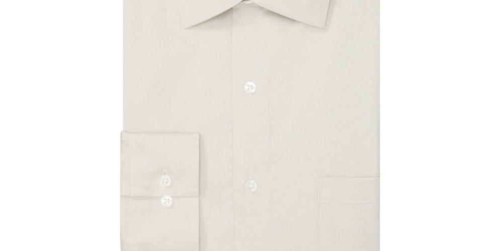 Van Heusen Men's Stain Shield Regular Fit Dress Shirt Beige Size 15X34X35