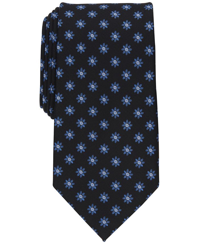 Club Room Men's Classic Floral Neat Tie Black Size Regular