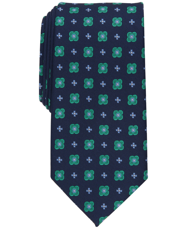 Club Room Men's Classic Geo Neat Tie Green Size Regular