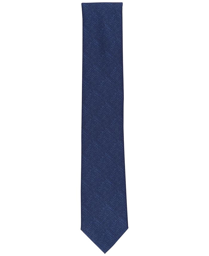 Alfani Men's Munroe Slim Glen Plaid Tie Blue Size Regular