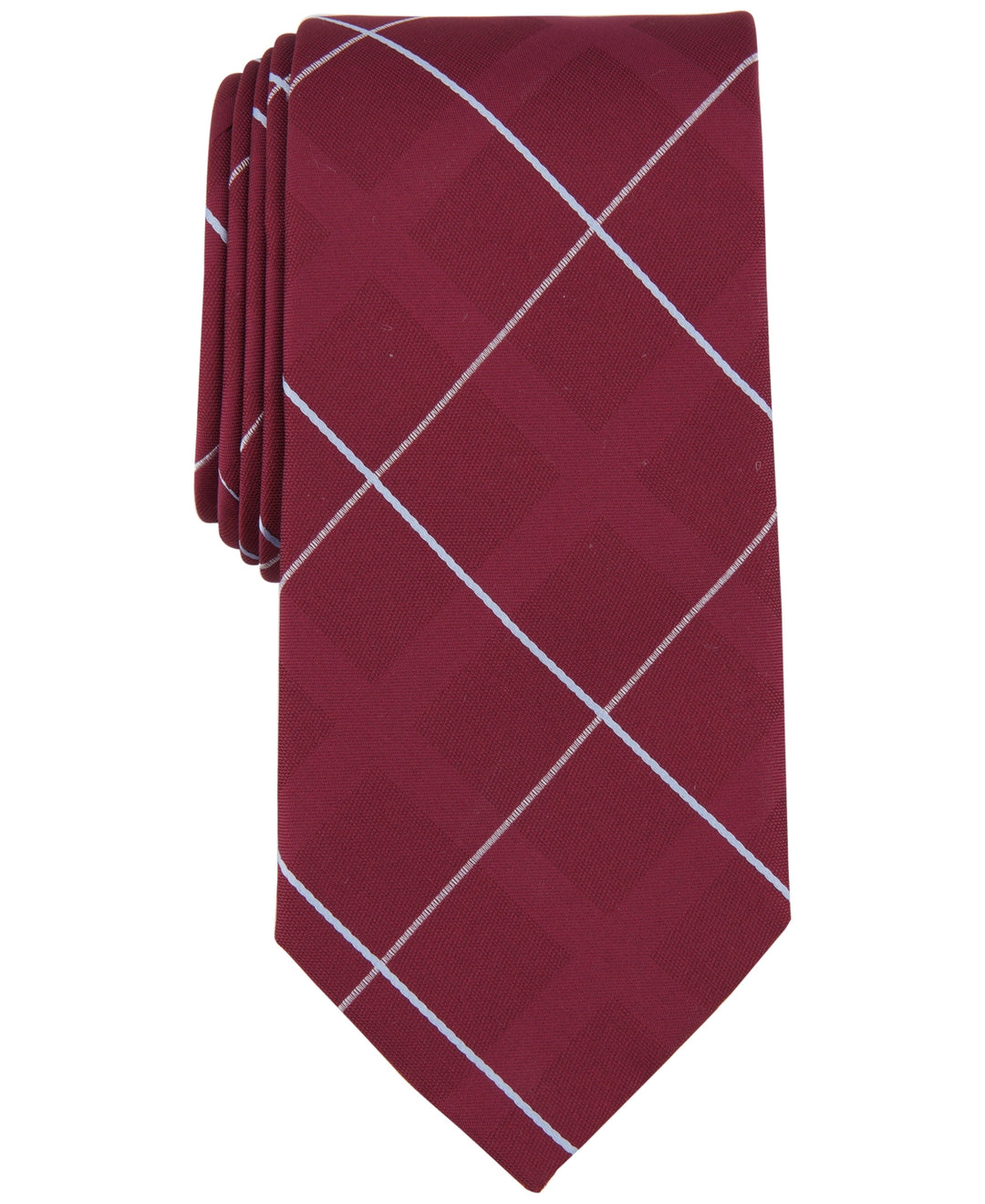 Michael Kors Men's York Classic Grid Tie Red Size Regular