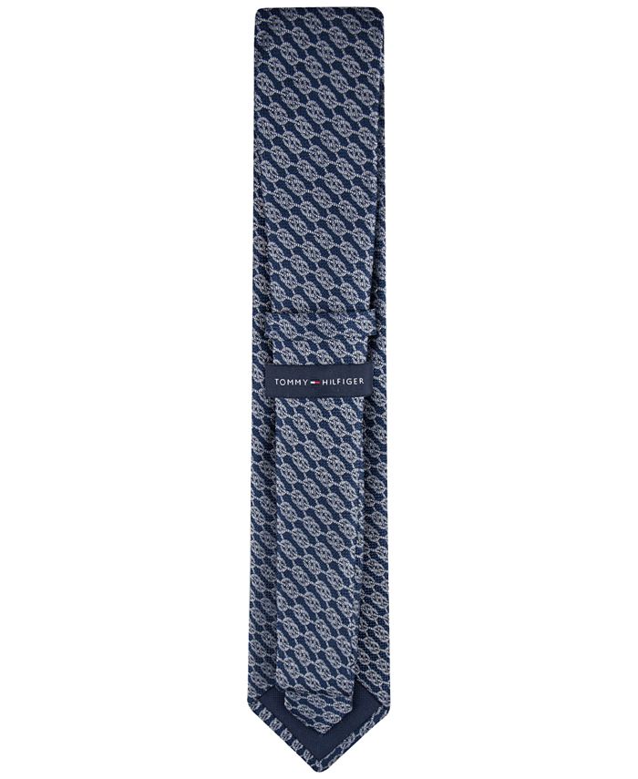 Tommy Hilfiger Men's Sailing Knots Tie Blue Size Regular