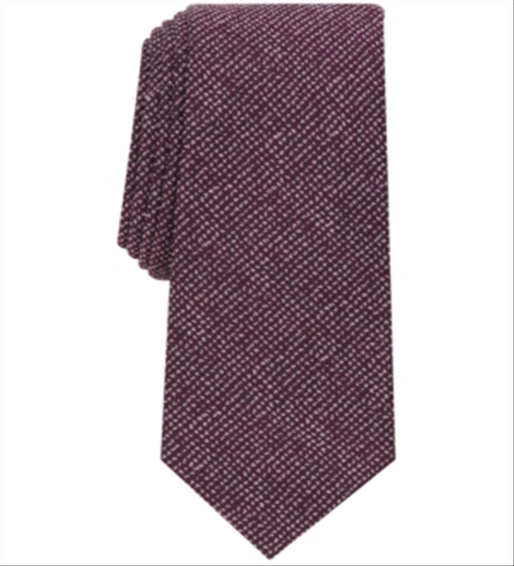 Alfani Men's Slim Textured Tie Red Size Regular