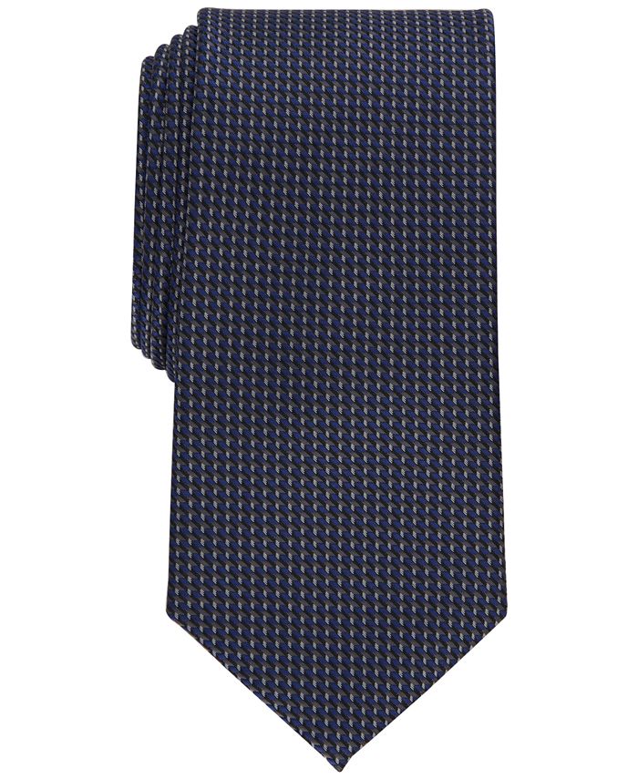 Perry Ellis Men's Gaines Mini Print Tie Black Regular