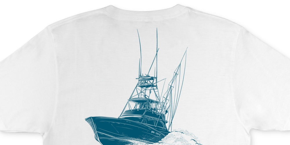 Columbia Men's Pfg Classic Fit Boat Logo Graphic T Shirt White Size Medium