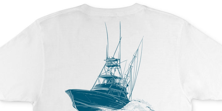 Columbia Men's Pfg Classic Fit Boat Logo Graphic T Shirt White Size Medium