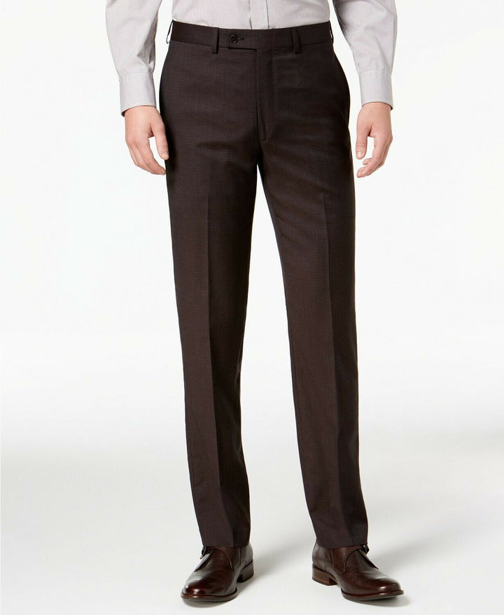 Calvin Klein Men's Slim Fit Dress Pants Brown Size 36X32