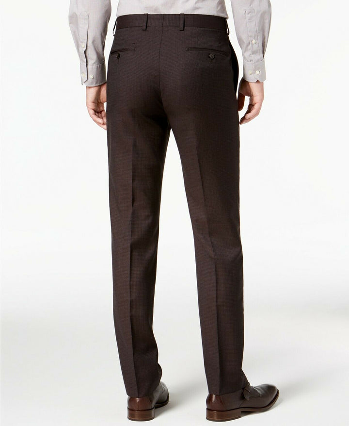 Calvin Klein Men's Slim Fit Dress Pants Brown Size 36X32