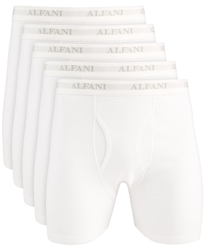 Alfani Men's 5 Pk Boxer Briefs White Size X-Large